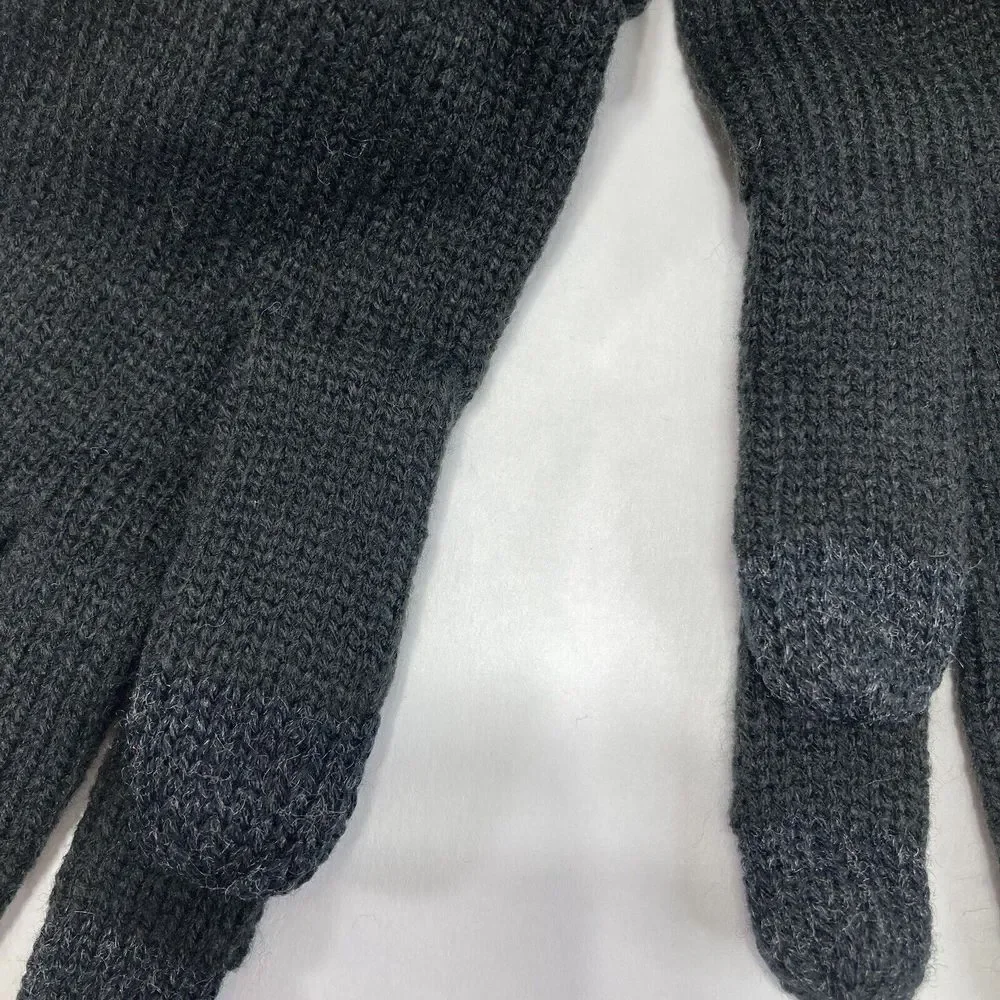 Victoria Secret Gloves Mittens Black Bling Gem Sparkle Knit Soft Glam Winter NWT